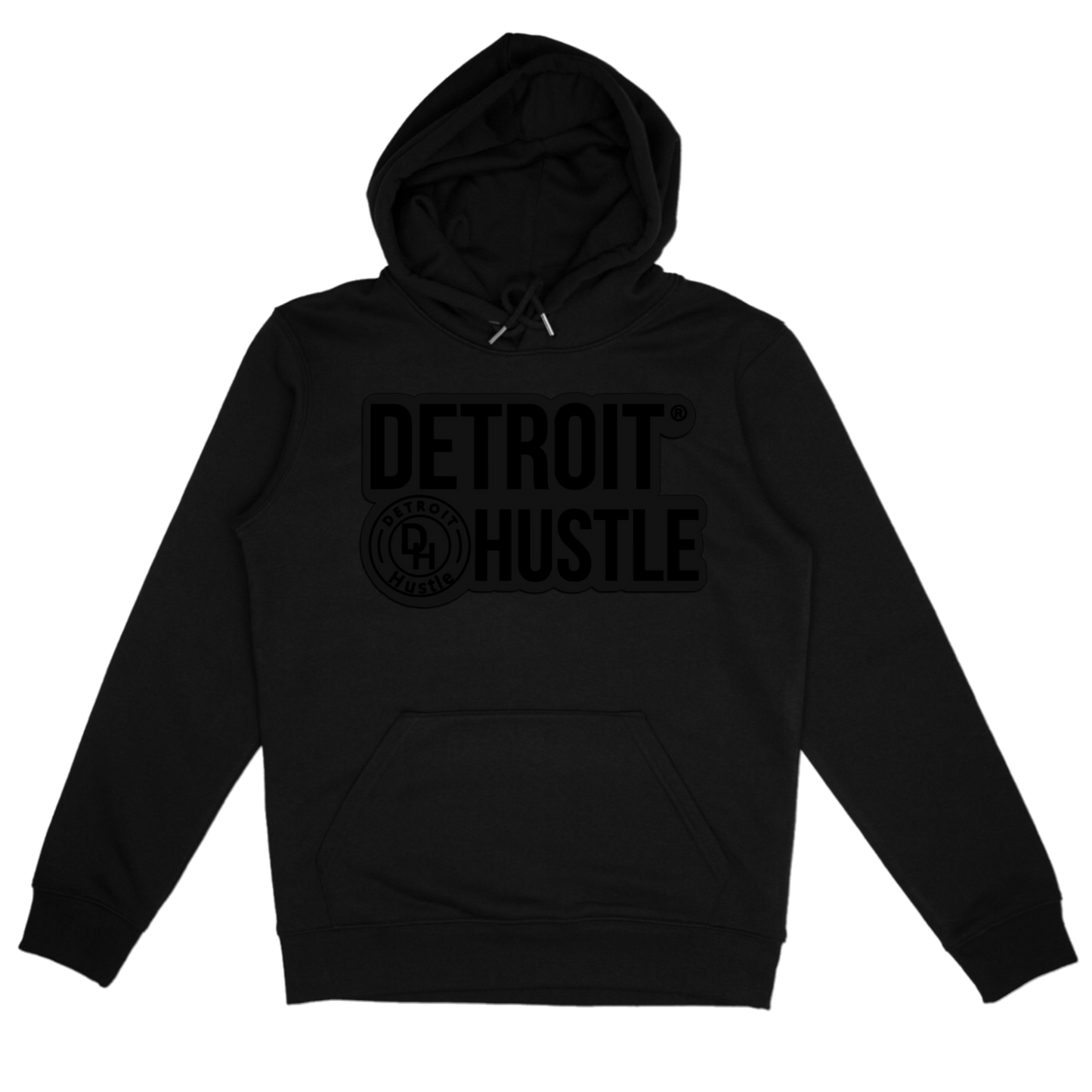 “JET BLACK” DETROIT HUSTLE hoodie