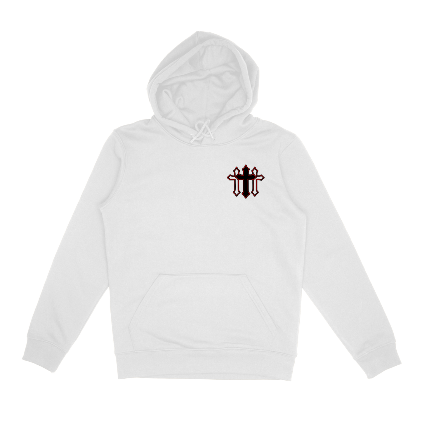 White “CROSS” DEATH B4 DISHONOR HOODIE
