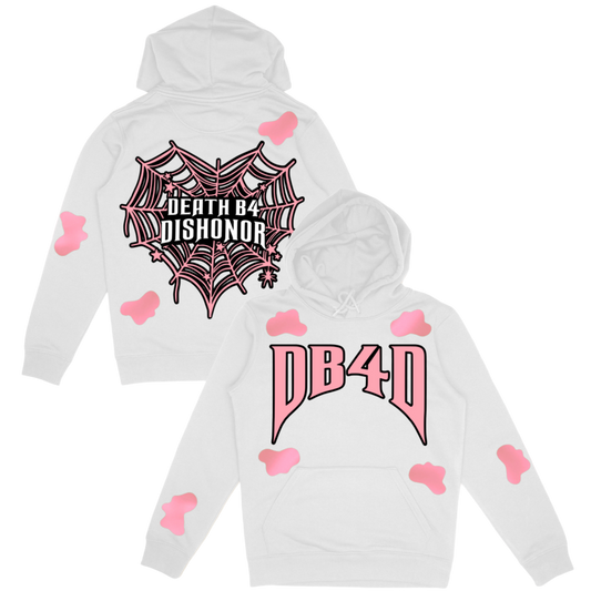 “PINK WEB” DEATH B4 DISHONOR SATIN HOODIE