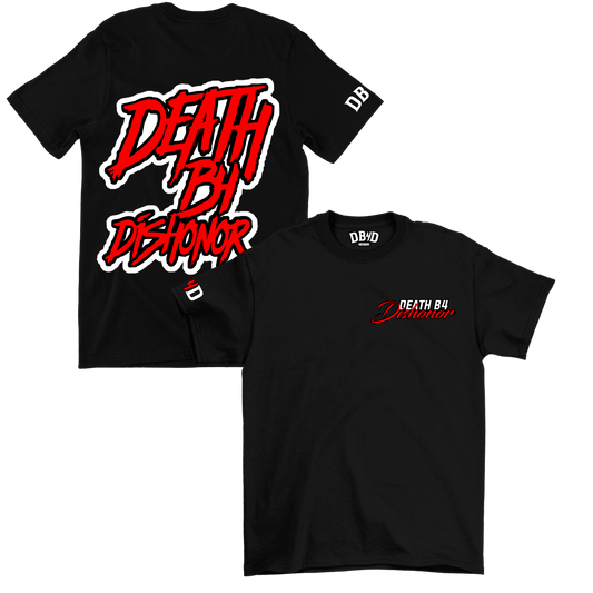 “CHERRY RED” DEATH B4 DISHONOR T-SHIRT